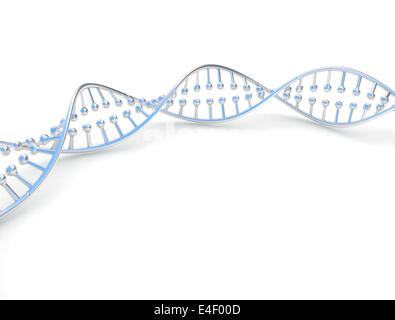 Glass 3d model of an double helix dna strand Stock Photo - Alamy