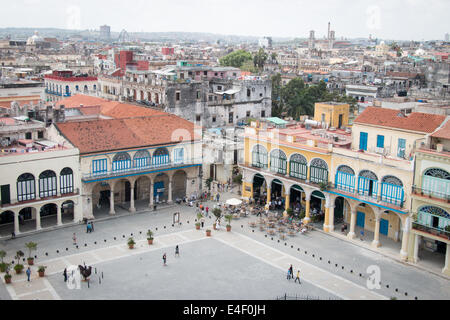 Plaza Vieja, Havana Vieja (Old Havana), Havana, Cuba Stock Photo