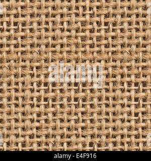 Seamless Tile of Fabric Jute Texture Pattern Closeup Stock Photo
