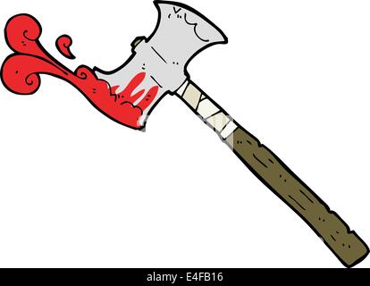 cartoon double sided axe Stock Vector