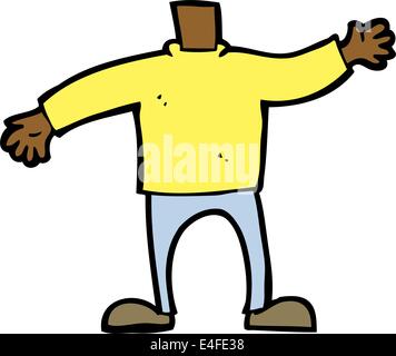 cartoon body waving arms (mix and match cartoons or add own photos) Stock Vector