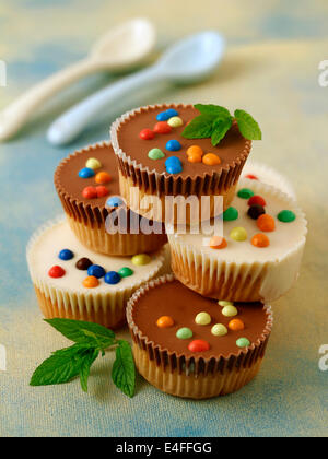 Bonbon cupcakes. Recipe available. Stock Photo