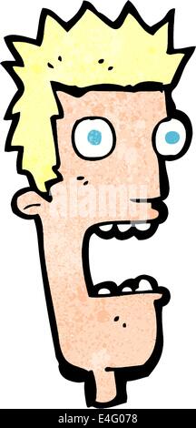 cartoon shocked man's face Stock Vector