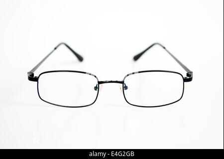 Black casual glasses isolated on white background Stock Photo