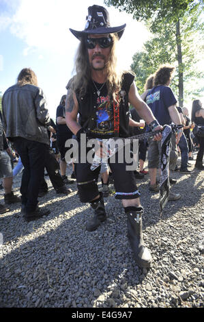 Vizovice, Czech Republic. 10th July, 2014. The music festival Masters of Rock starts on July 10, 2014 in Vizovice, Czech Republic.  Credit:  CTK/Alamy Live News Stock Photo