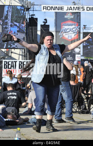 Vizovice, Czech Republic. 10th July, 2014. The music festival Masters of Rock starts on July 10, 2014 in Vizovice, Czech Republic.  Credit:  CTK/Alamy Live News Stock Photo