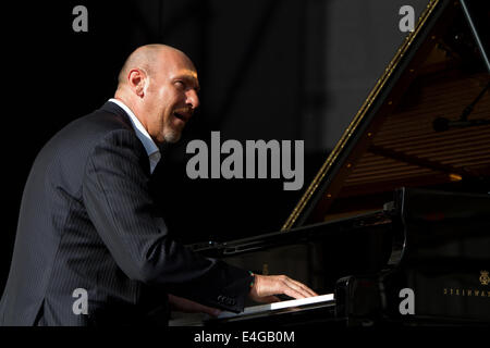 Italian piano player Dado Moroni performing at Torino Jazz Festival. Stock Photo