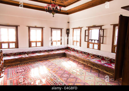 Interior traditional turkish house wood hi-res stock photography