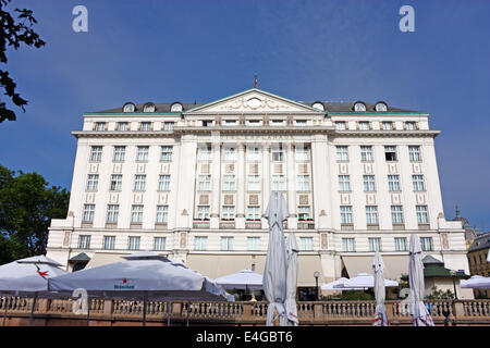 Hotel Esplanade, is historic luxury hotel in Zagreb built in 1925 to provide accommodation for passengers of the Orient Express Stock Photo