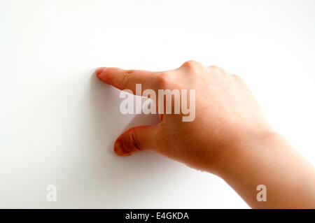 Hand gestures set on white background Stock Photo