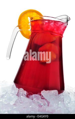 A Pitcher and Two Glasses with Spanish Sangria Stock Image - Image of  holiday, chopped: 122505775