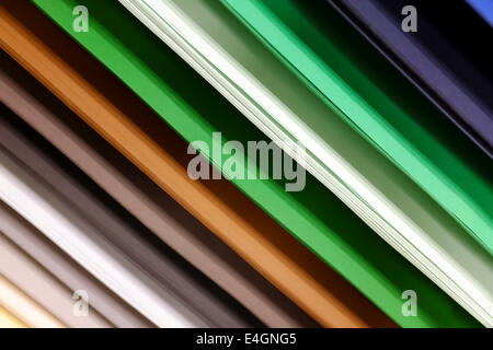 Coloured paper edge stripes Stock Photo