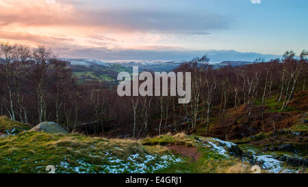 Winter in Hope Valley within the Peak District Stock Photo