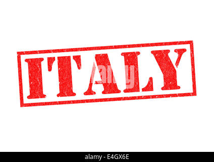 ITALY Rubber Stamp over a white background. Stock Photo