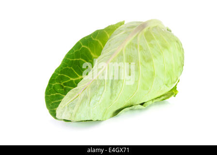 Raw sweetheart cabbage isolated on a white background Stock Photo