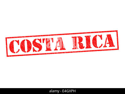 COSTA RICA Rubber Stamp over a white background. Stock Photo