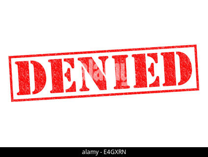 DENIED Rubber Stamp over a white background. Stock Photo