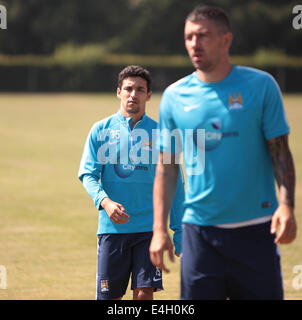 St. Andrews, Scotland UK. 11th July, 2014. St. Andrews, Scotland, UK. 11th July, 2014. July ,Jesus Navas training Credit:  Derek Allan/Alamy Live News Stock Photo