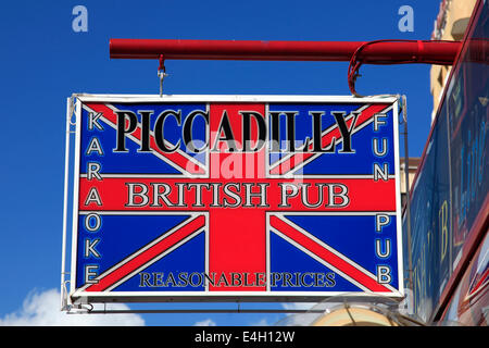 British pub Benidorm Costa Blanca Spain Stock Photo - Alamy