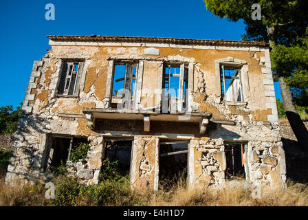 After the Devastation the Ionian Islands had in 1953 with the huge 7.2 earthquake, its amazing any buildings still stand. Stock Photo