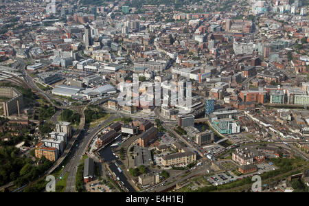 aerial view of Sheffield looking west across the city Stock Photo