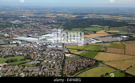 aerial view of the Mini car manufacturing factory at Cowley in Oxford, UK Stock Photo