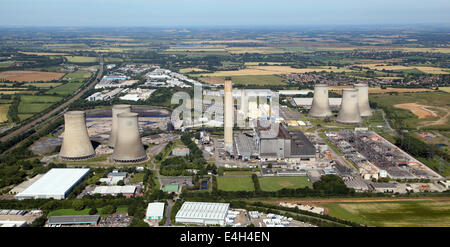 aerial view of Didcot Power Station in Oxfordshire, UK Stock Photo