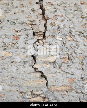 Cracked wall Stock Photo