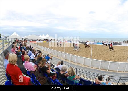 Sandbanks, Bournemouth, UK. 11th July, 2014. Asahi British Beach Polo Championships Day 1 Jul 11th. England versus Wales. Credit:  Action Plus Sports Images/Alamy Live News Stock Photo
