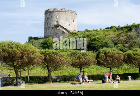 Mount Batten Tower overlooking Plymouth Sound south Devon England UK Stock Photo