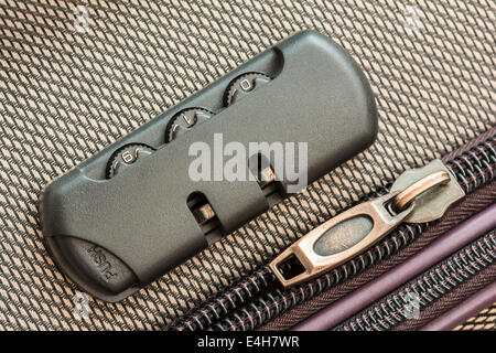 Briefcase Luggage Latch And Lock Close Up Stock Photo