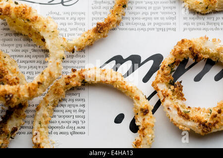 Baked Onion Rings Stock Photo