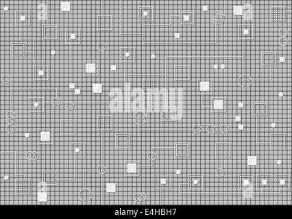 Abstract industrial gray background with connecting elements - illustration Stock Photo