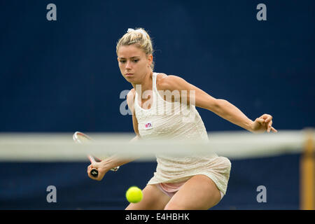 AEGON International 2014- Eastbourne - England,  Camila Giorgi of Italy in action playing forehand Stock Photo