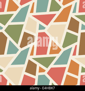 Seamless geometric pattern - simple abstract vintage color background for design Stock Photo