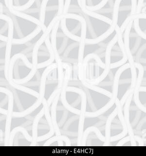 Seamless pattern - Continuous interlocking shapes similar to noodles the background Stock Photo