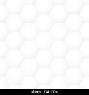 Seamless volume honeycomb abstract pattern - square graphic polygonal design. Simple gray background Stock Photo