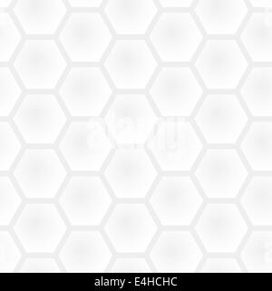 Seamless honeycomb light gray pattern - square geometric polygonal texture. White and black simple graphic modern background Stock Photo