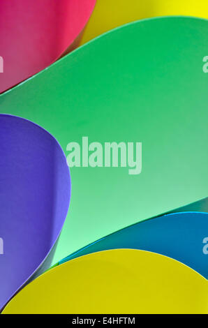 Rolls of color paper isolated Stock Photo