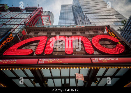 The AMC 25 Theatres in Times Square in New York is seen on Tuesday, July 8, 2014. Stock Photo