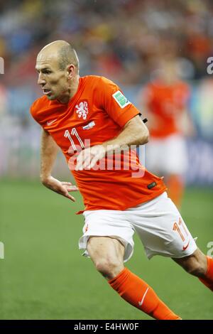 Arjen Robben (NED), JULY 9, 2014 - Football / Soccer : FIFA World Cup 2014 semi-final match between Netherlands 0(2-4)0 Argentina at Arena De Sao Paulo Stadium in Sao Paulo, Brazil. (Photo by AFLO) [3604] Stock Photo