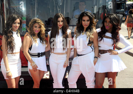 Camila Caello, Ally Brooke, Lauren Jauregui, Dinah Hansen and Normani Hamilton of Fifth Harmony Honored By Ride Of Fame at Pier 78 on July 11, 2014 in New York City © dpa picture alliance/Alamy Live News Stock Photo