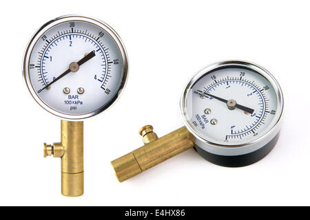 Water pressure gauge on a pipe Stock Photo - Alamy