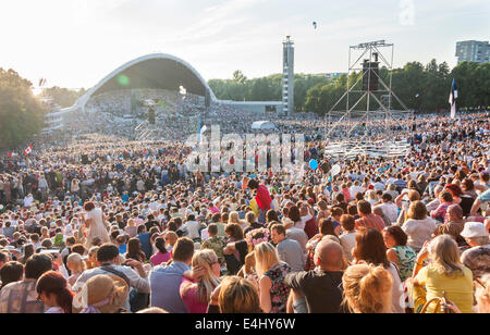 Tallinn, Estonia - July 05, 2014: Parade of the Estonian XXVI National