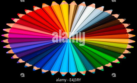 Collection of the colorful pencils Stock Photo