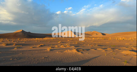 Sand Dunes along the Amargosa Desert at sunset. Located in Nye County in western Nevada, United States. Stock Photo