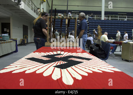 Marietta, GA, USA. 11th July, 2014. Antique military guns show and sale, Marietta GA, where WW2 and other wars' flags, weapons, uniforms, ammunition, etc. are bought and sold between collectors. Pictured: © Robin Rayne Nelson/ZUMA Wire/Alamy Live News Stock Photo