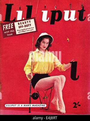 1950s magazine cover LILLIPUT for men dated August 1956 Stock Photo