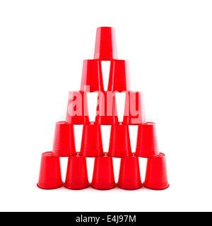 Plastic Cup Pyramid Stock Photo: 10074610 - Alamy