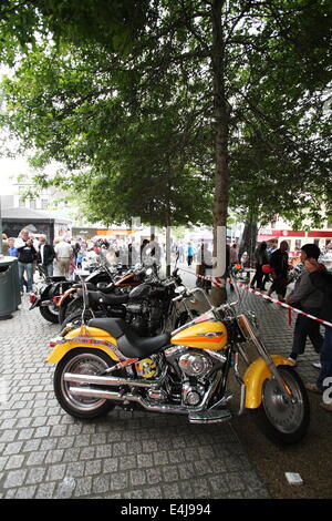 Waterford, Ireland. 13th July, 2014. Waterford Bike fest 2014, The annual bike fest that now attracts hundreds of bike enthusiasts from the UK, Ireland and mainland Europe. Credit:  Ian Shipley/Alamy Live News Stock Photo